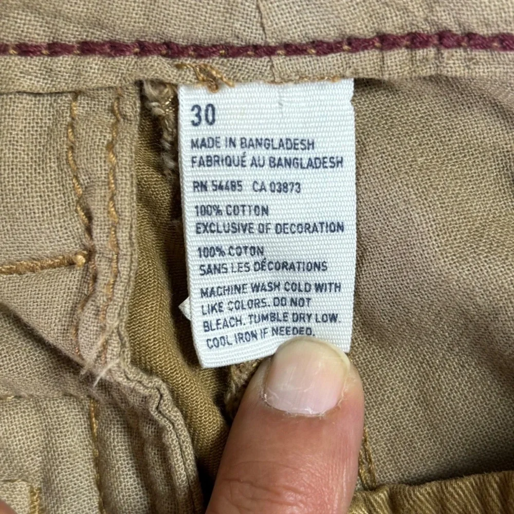 American Eagle Outfitters Mens Brown Cargo Shorts Size 30 Cotton Twill Outdoor